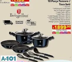 BERLİNGERHAUS 10 PARÇA TENCERE TAVA SETİ BERLİNGERHAUS 10 PARÇA TENCERE TAVA SETİ